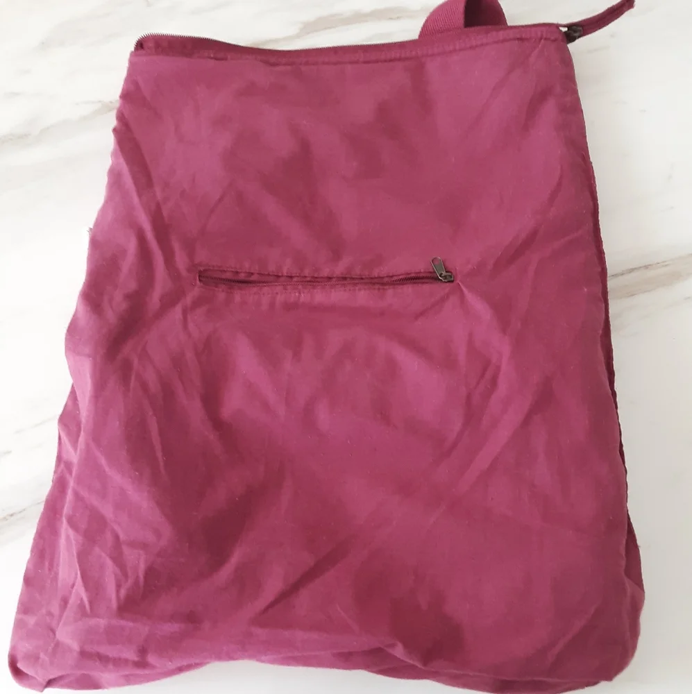 Unbranded Plum Canvas Roll-Top Backpack